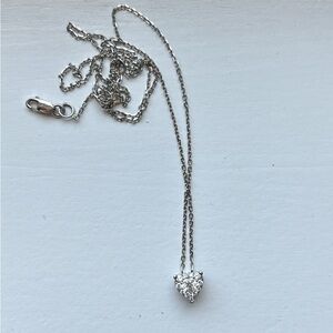 Kay jewelers heart shaped diamond necklace, 10K white gold, 1/4 ct